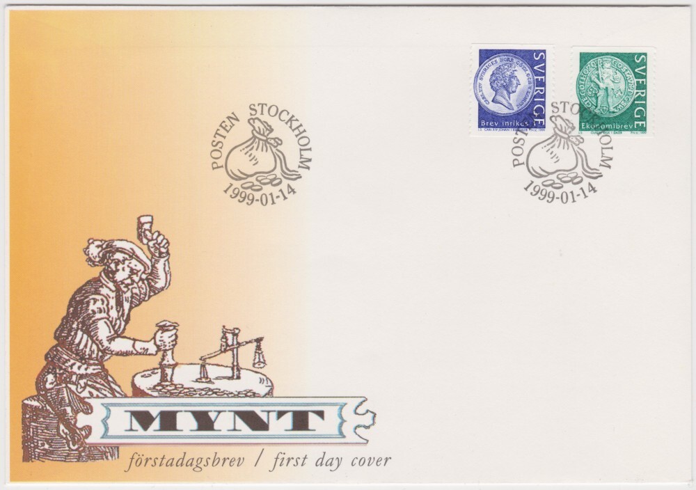 Sweden FDC 1999, Coins