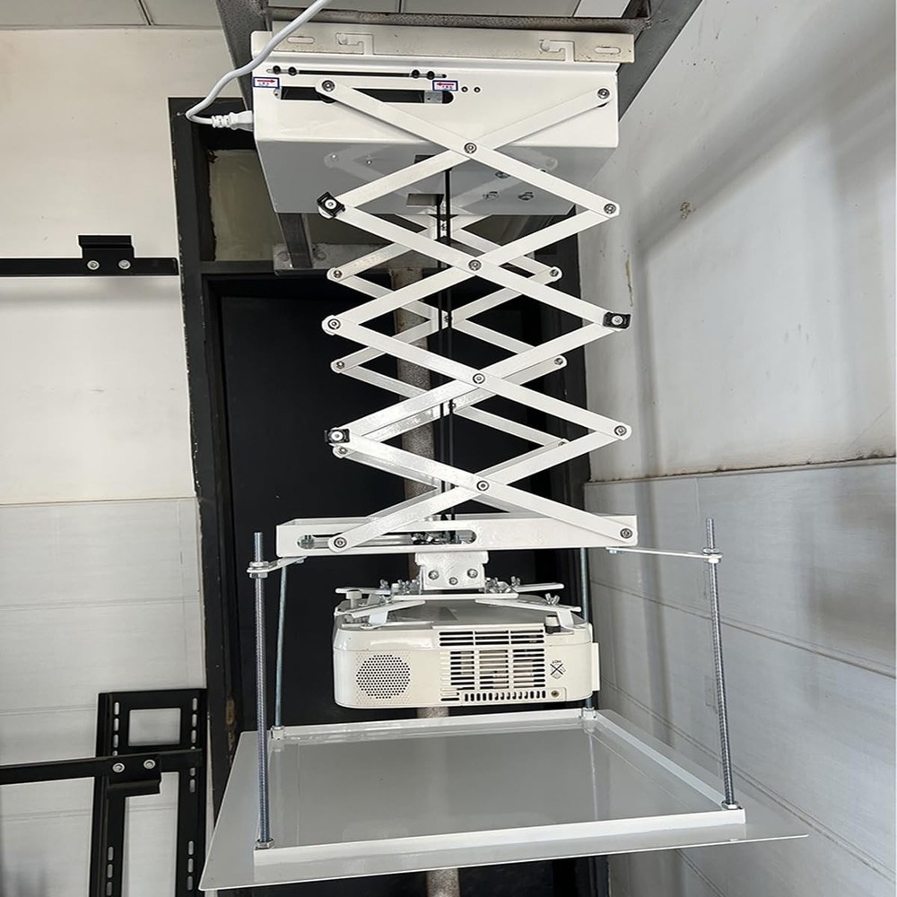 INTBUYING Electric Projector Ceiling Mount 39In Hidden Ceiling Projector Mount