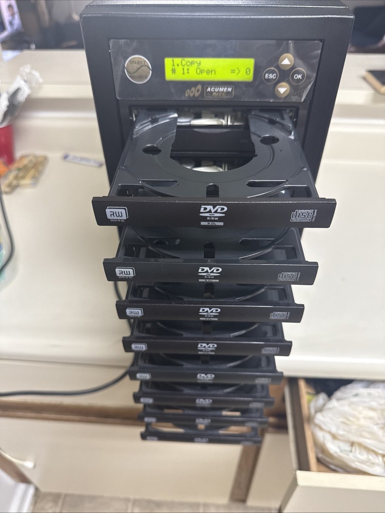 Acumen 1 to 8 DVD CD Duplicator -  Multiple Discs Copier Burner Re-Writer Tower