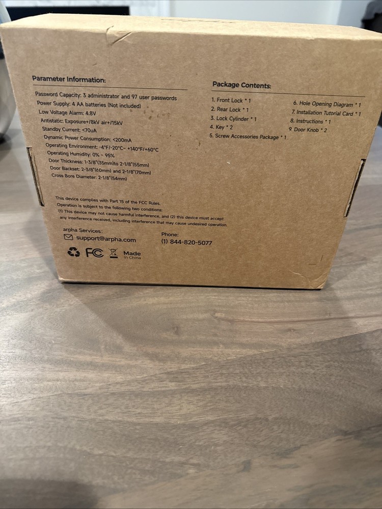 Arpha Keypad Lock With Fingerprint