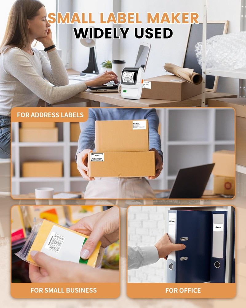 Label Maker Machine with 3 Tapes, M100 Bluetooth Label Printer, Versatile App...