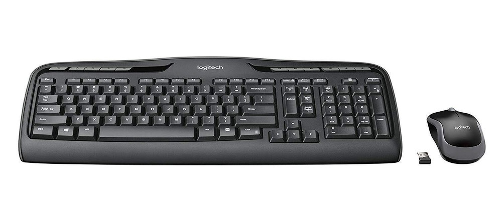 Logitech K330 Wireless Desktop MK320 Keyboard With Wireless Mouse Combo — E...