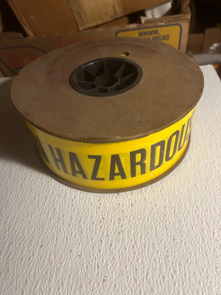 warning tape caution hazardous asbestos area