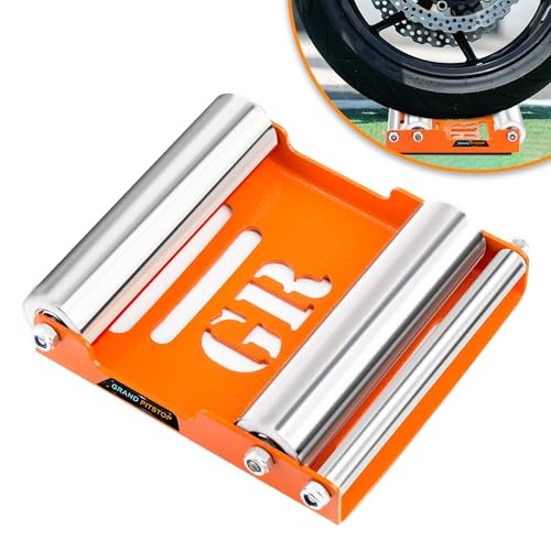 Motorcycle Wheel Cleaning Stand - Paddock Stand Replacement - Wheel Orange