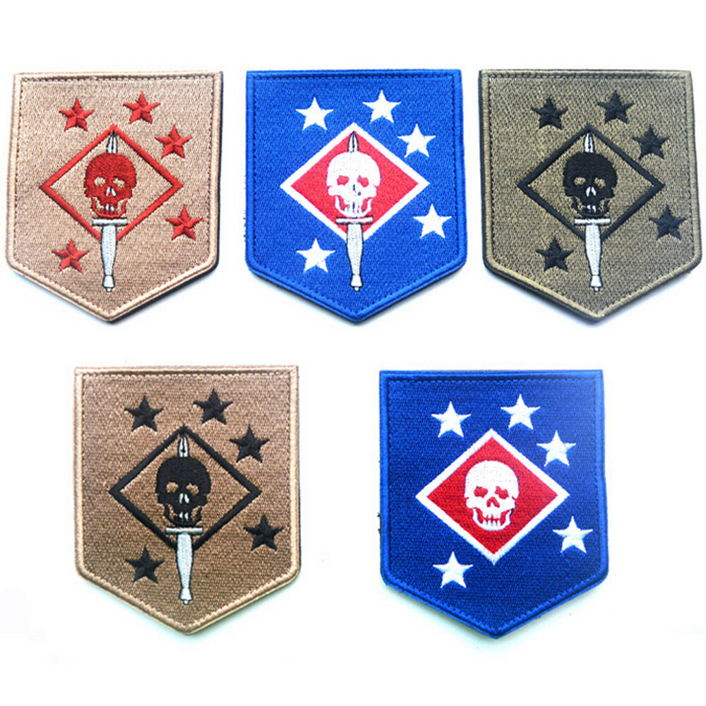 Marine Raiders Infrared Special Operations-MARSOC,USMC,SOF Hook Loop Patch Blue