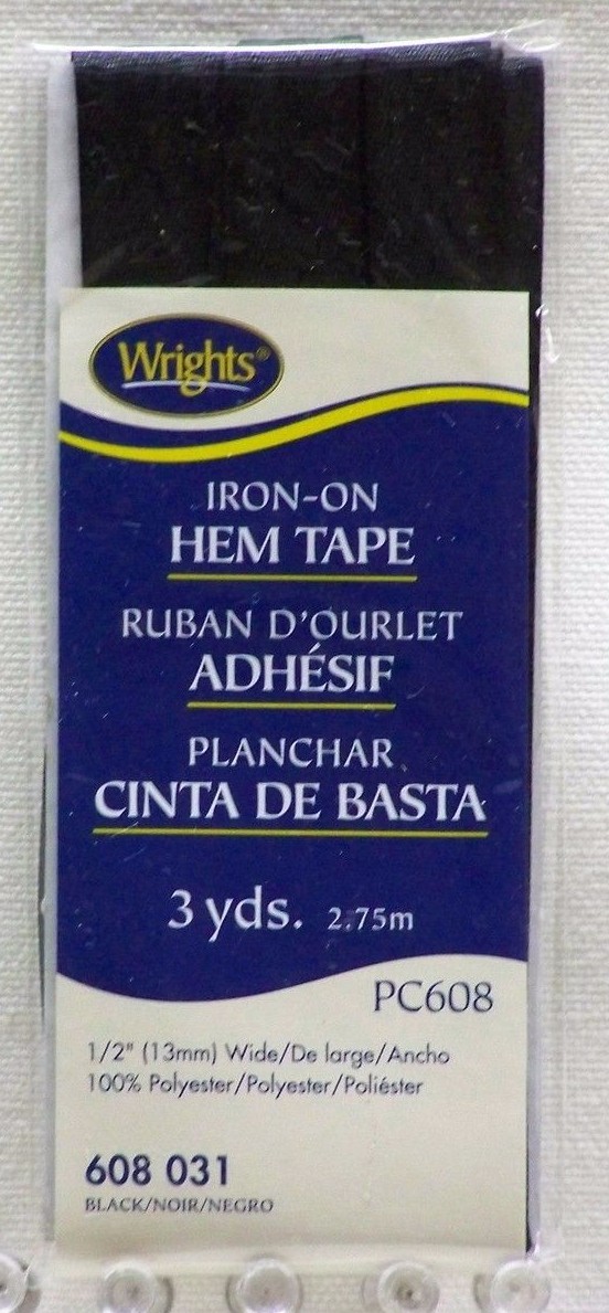 Wrights Iron On Hem Tape 1/2"x 3y - Choose from 12 Different colors Bright & New