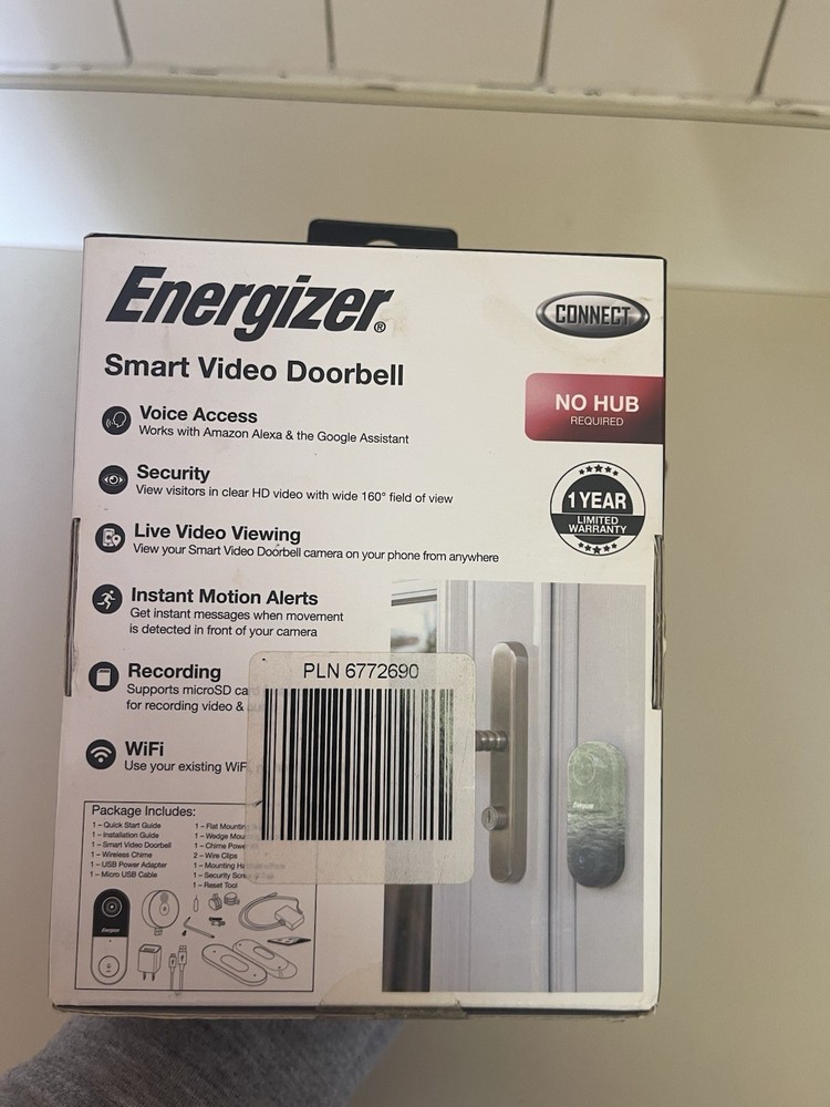 Energizer Connect Smart Video Doorbell