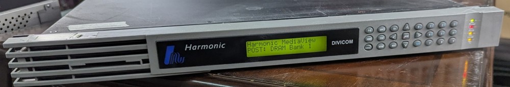 Harmonic DiviCom MV100 MPEG-2 Encoder ASI Broadcast Unit – Powers On / Fault Lig