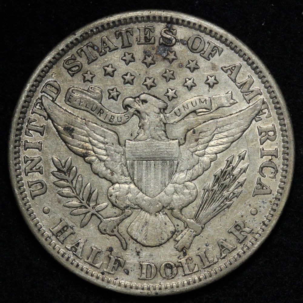 1899 Barber Silver Half Dollar XF E377 WRFQ