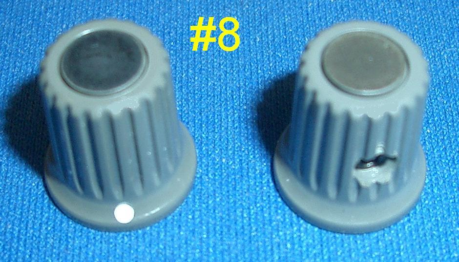 Small Gray Tektronix TEK knobs, Assorted styles, Sold in pairs