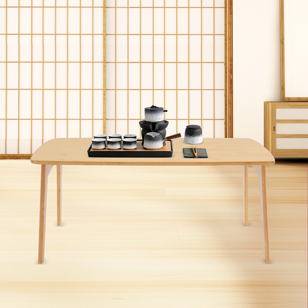 Folding Floor Table, Foldable Low Coffee Table, Portable Coffee Table for Sittin