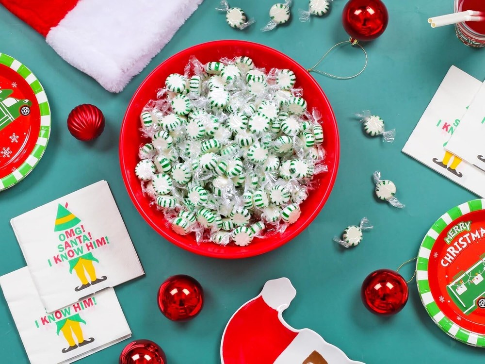 Spearmint Starlight Mints, Individually Wrapped, Bulk Hard Candy (3 Pounds)