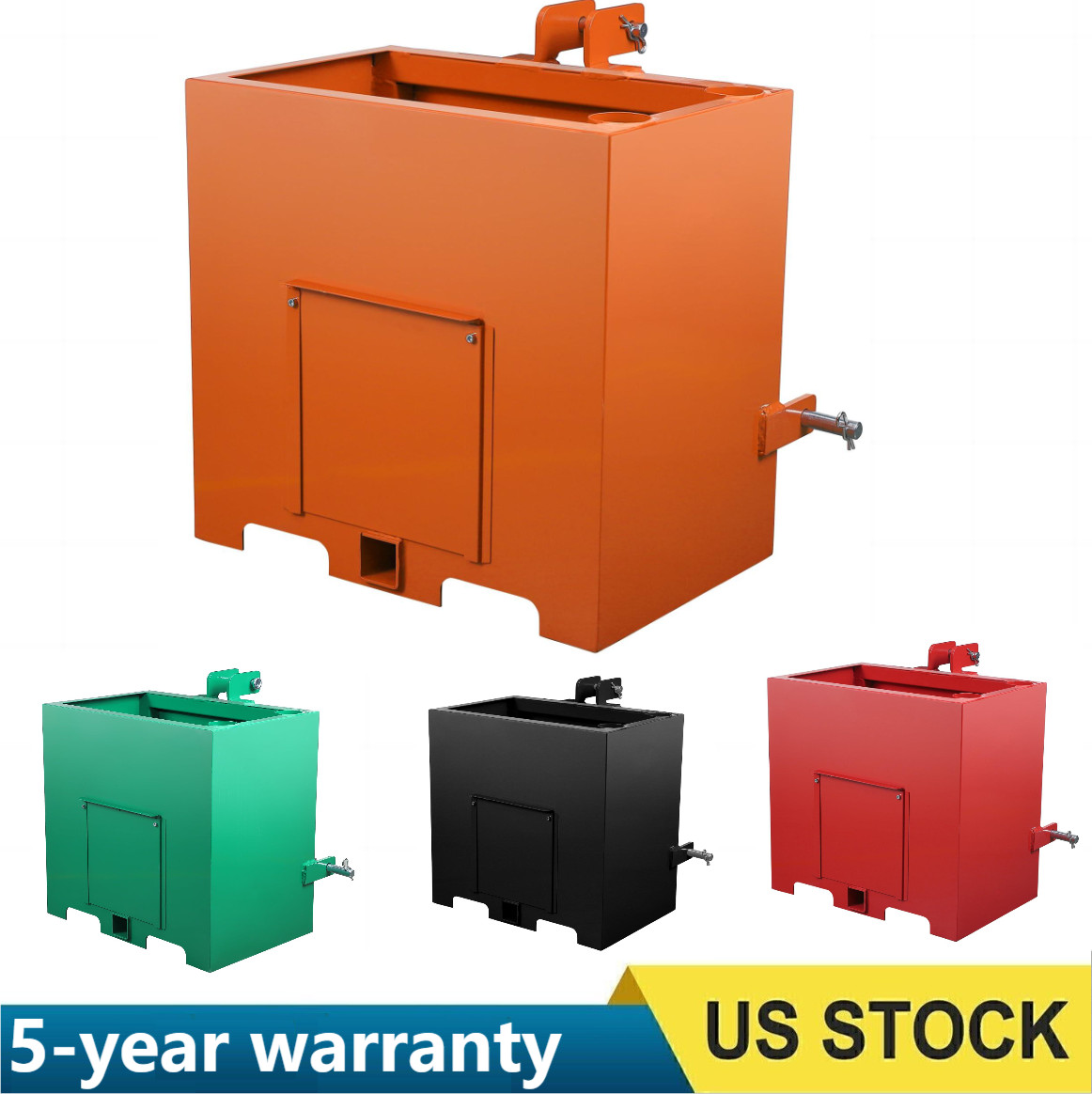 Ballast Box 3 Point Cat 1 Tractor Heavy Duty 800LBS Counterweight 2" Receiver