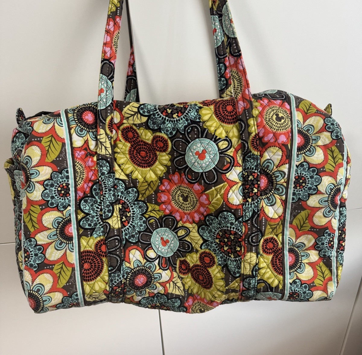 Vera Bradley Disney Parks, Perfect Petals, XL Large Duffel, Mickey Mouse, Floral