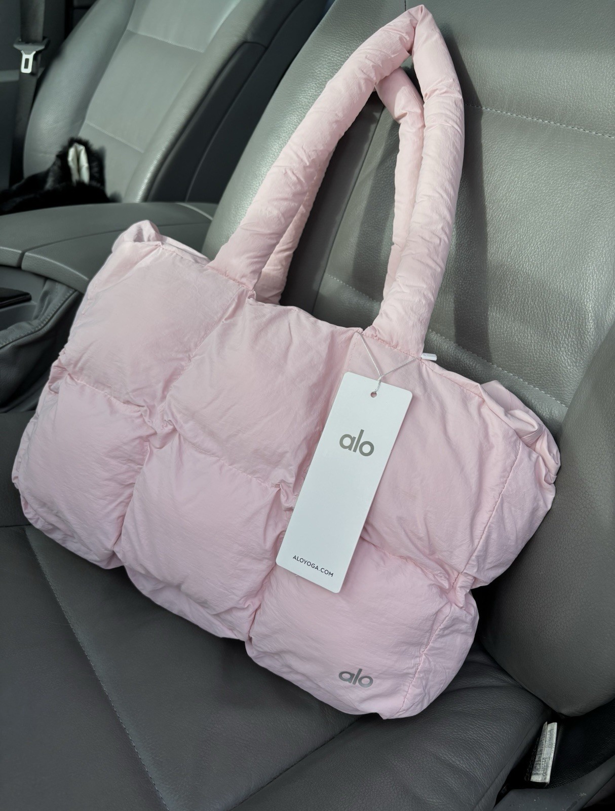NWT Alo Yoga Pink Puffer Tote Bag
