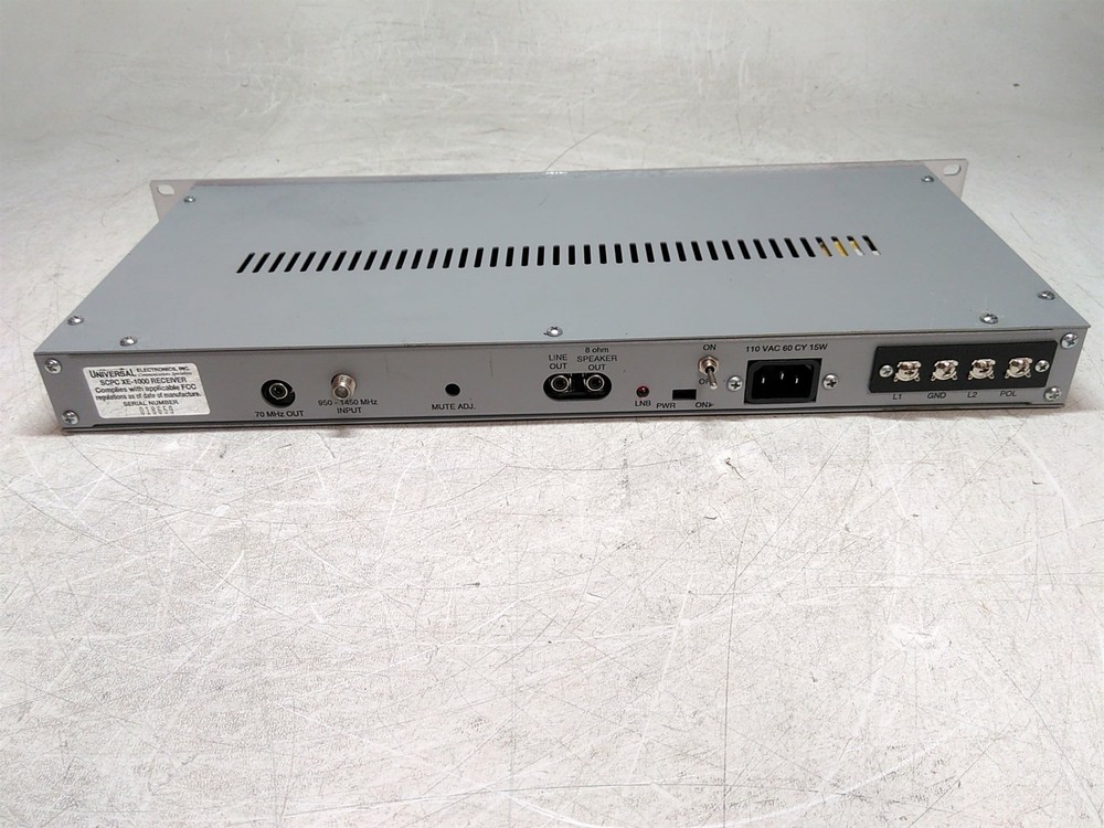 Universal Electronics XE-1000 SCPC Satellite Audio Receiver Power Tested AS-IS