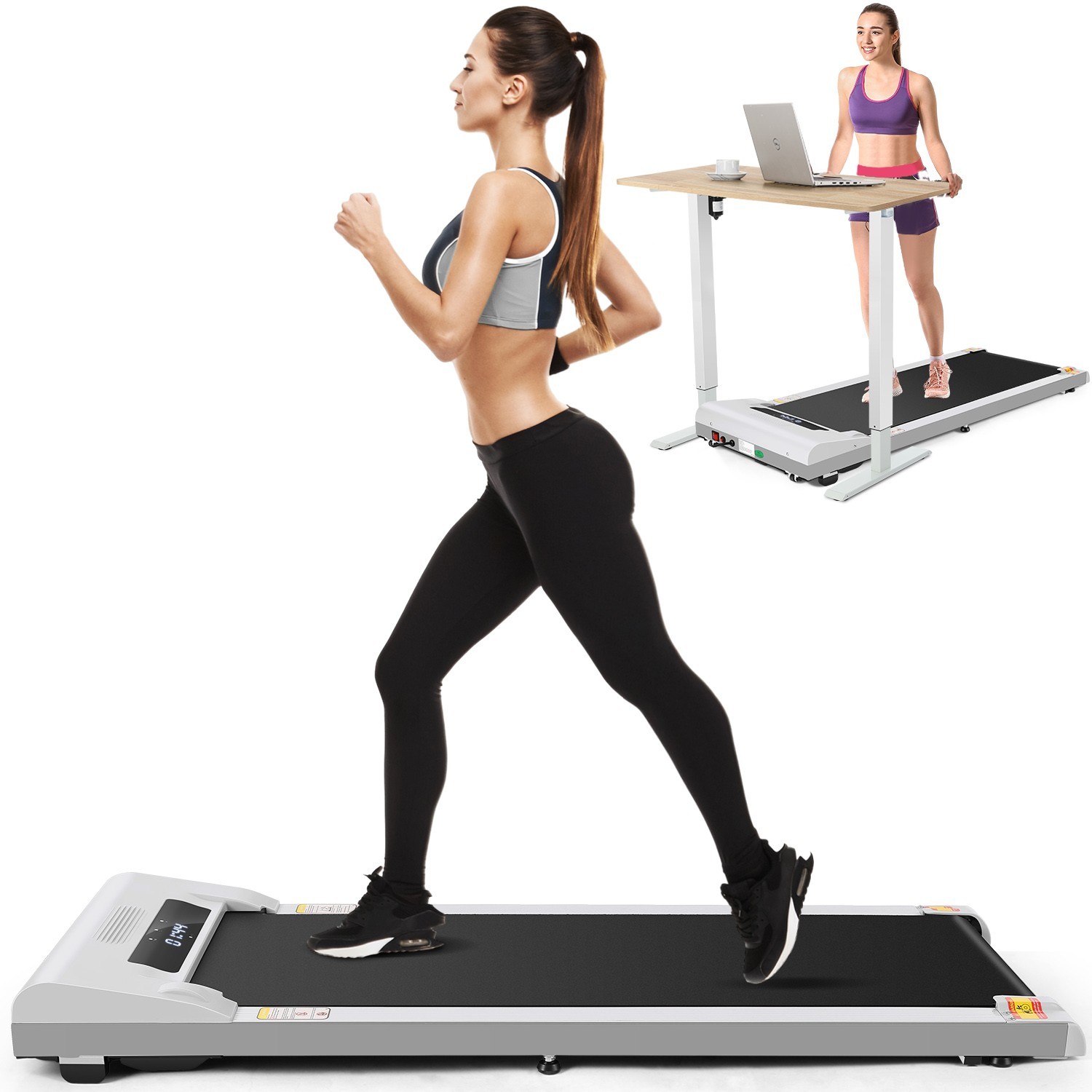 Treadmills for Home 300 lbs Weight Capacit,Smart Treadmill with LED Display