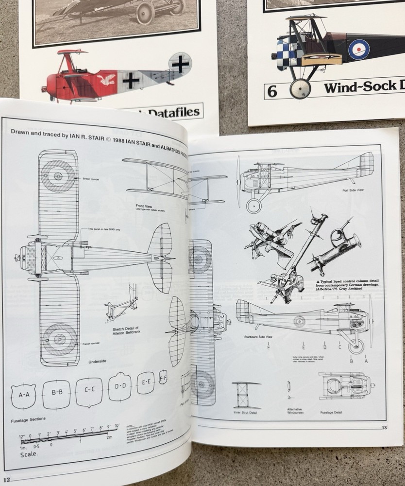 Windsock Datafiles Early WWI Aircraft Issues #5-8 & #37 technical drawings