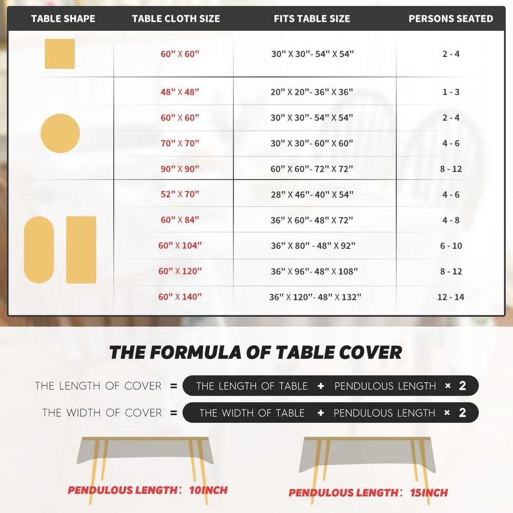 Horaldaily Fall Tablecloth 60×84 Inch 60 x 84 (Rectangular), Brown