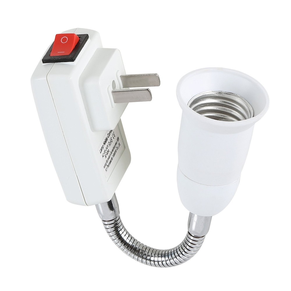 ELECTOP E27 Socket Adapter with On/Off Switch to US Plug,Flexible Extension...