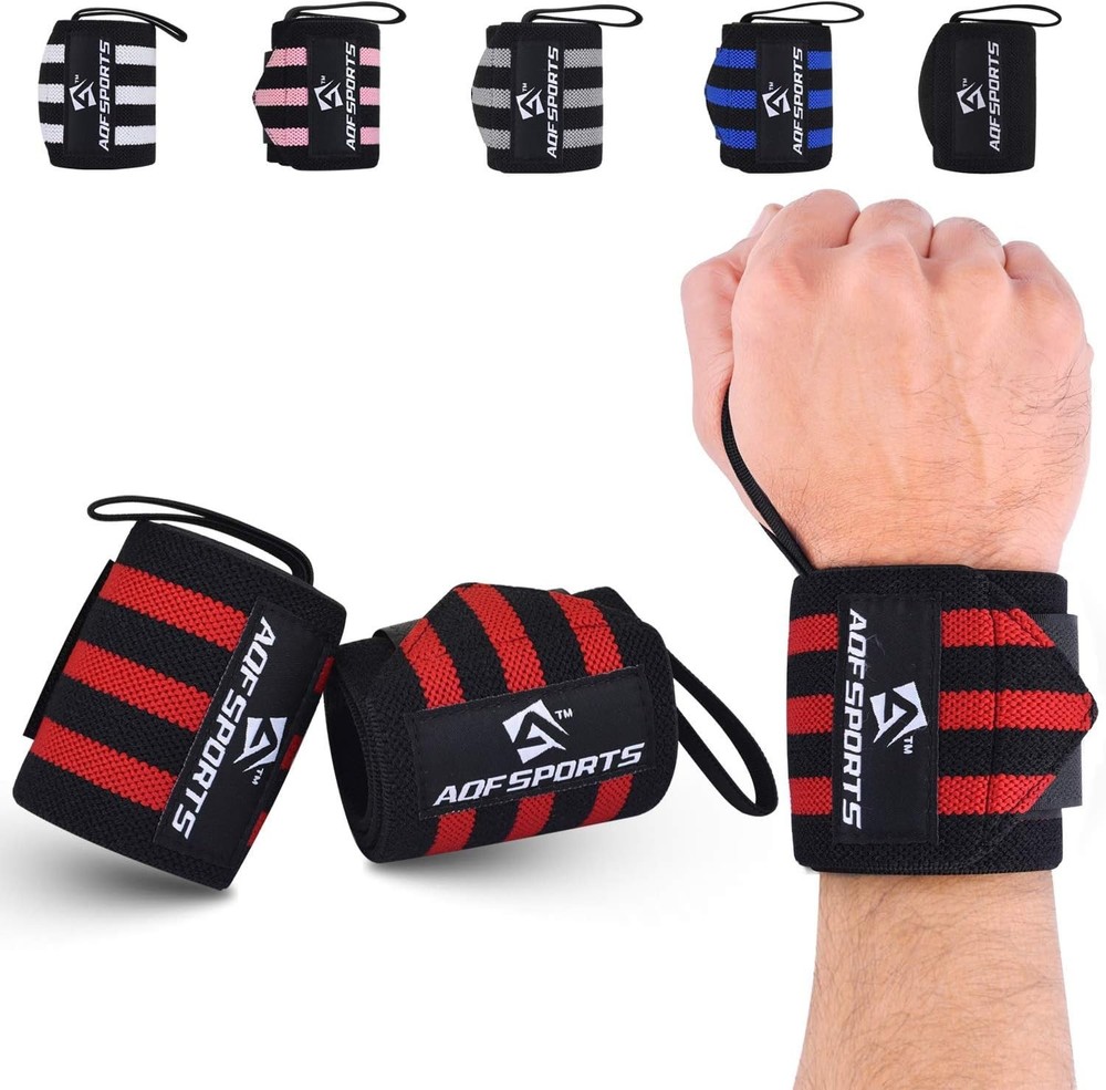 18" Adjustable Weightlifting Wrist Wraps with Thumb Loop for Ultimate Support