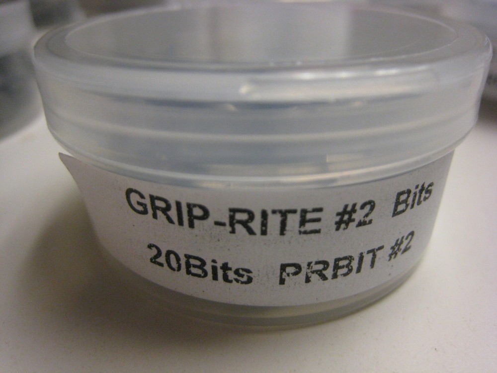 Grip-Rite PRBIT2 size #2 Phillips Bits tray of 20 bits yes 20 PR2 bits