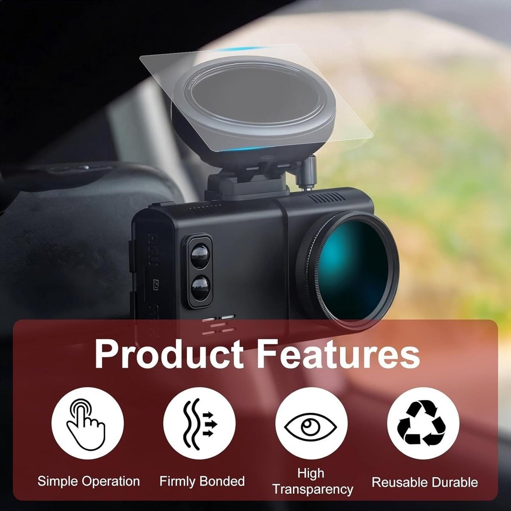 Electrostatic Sticker Mounting Dash Cam 20 Pcs Double-sided Adhesive Pad Electro