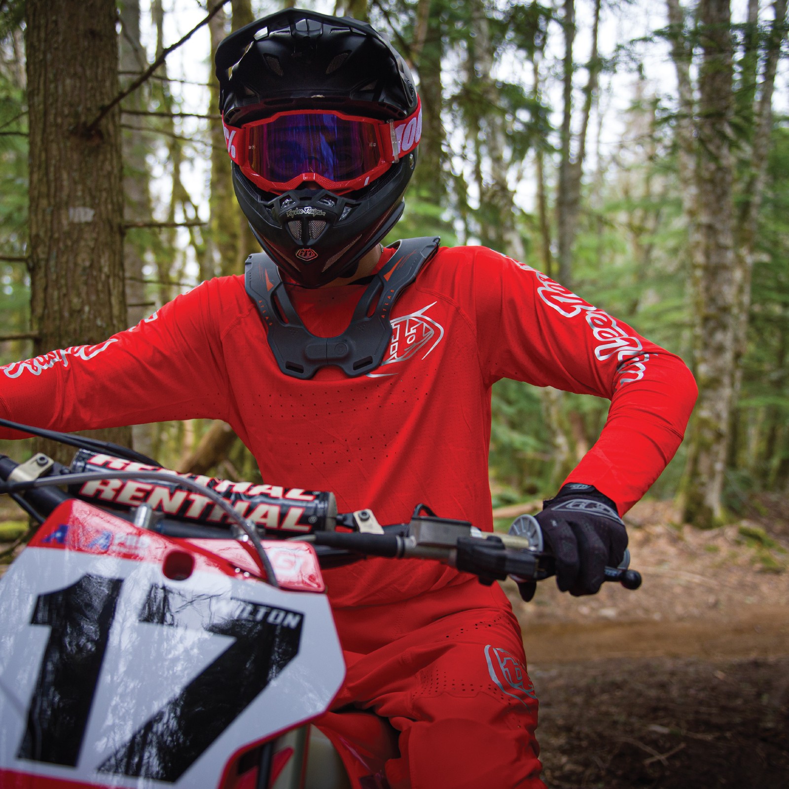 Atlas Vision Anti-Compression Adult Powersports Racing Neck Brace LG/XL(Black)