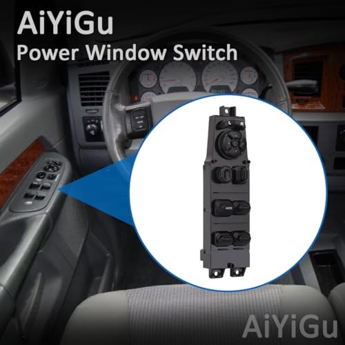 Power Window Switch Control Button Driver Side Compatible with 2002-2009 Dodge