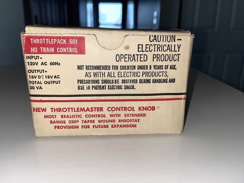 MRC ThrottlePack "N" Gauge Train Control Model 501N with Original BOX Paper Work