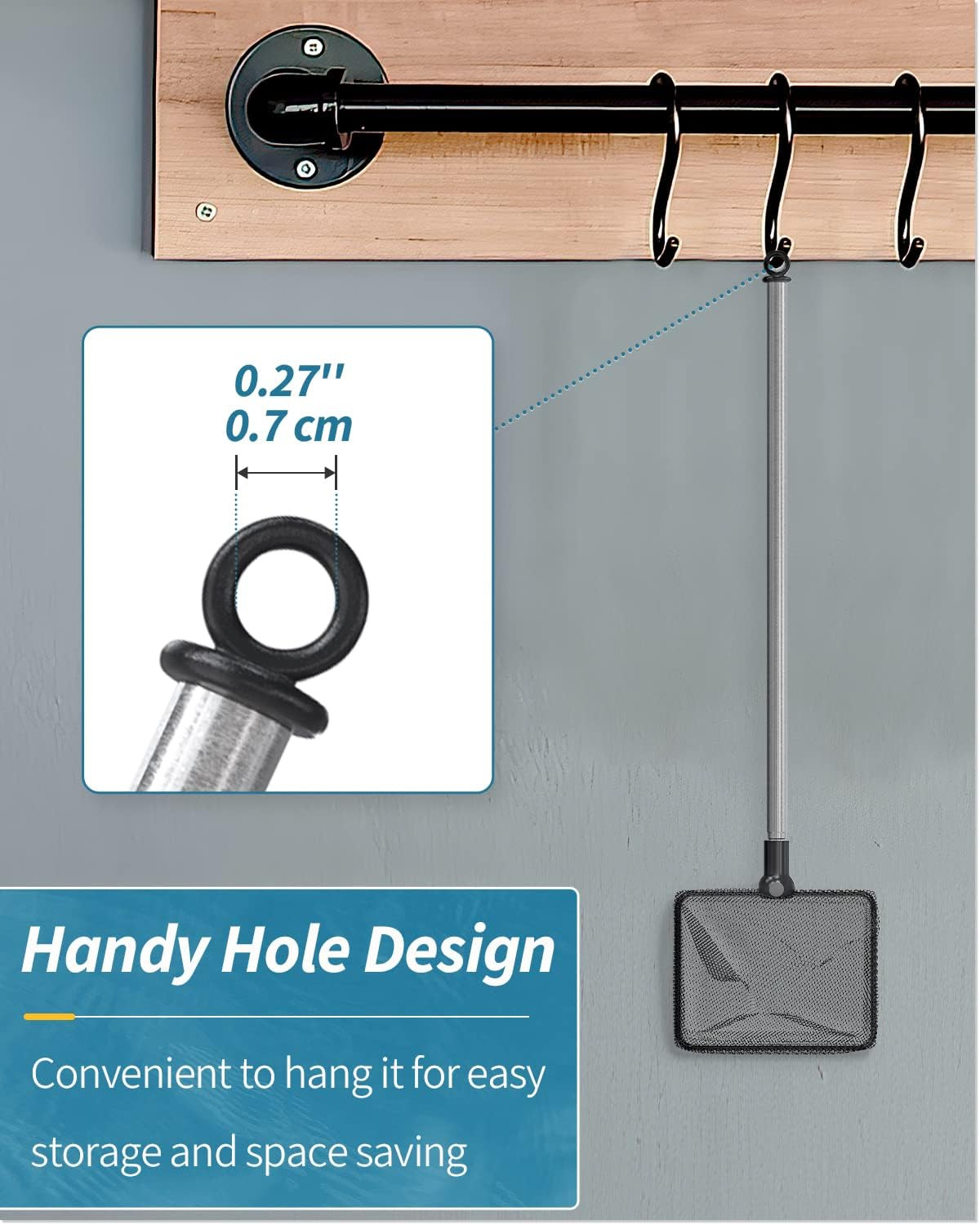 Aquarium Fish Net Small Fine Mesh with Extendable Handle for Betta Shrimp Tanks