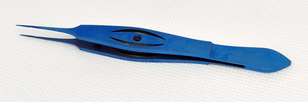 Titanium Suture Tying Forceps Straight 1 x 2 teeth 0.2mm Tying Platform