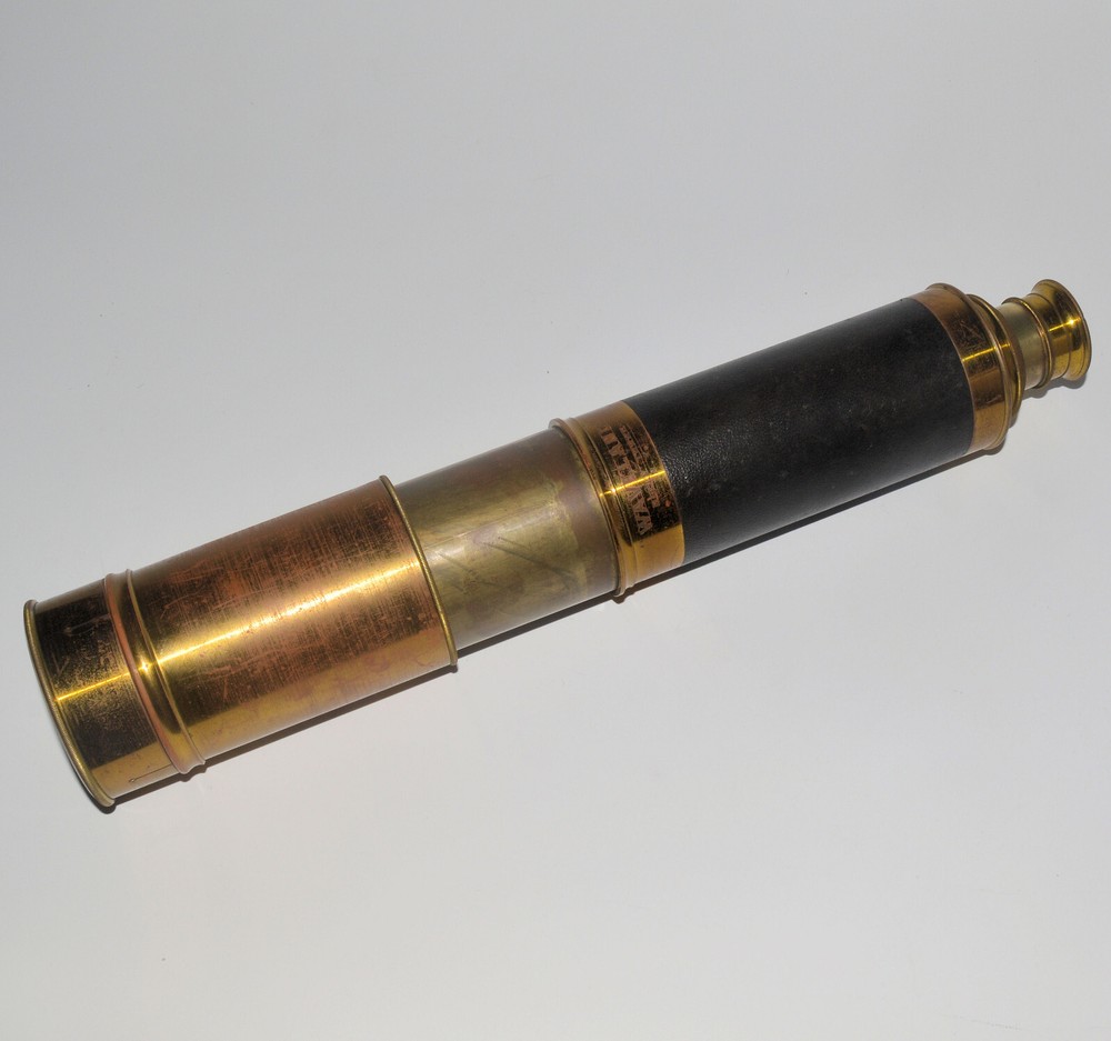 A large 4 draw telescope by E B Meyrowitz.