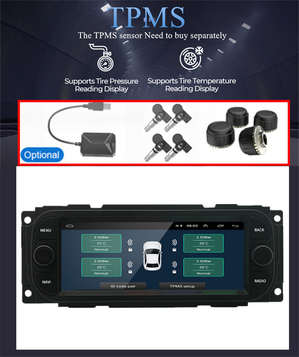Touch Screen Car Radio Player BT SWC W/Cam Fit For Chrysler PT Cruiser 2000-2006
