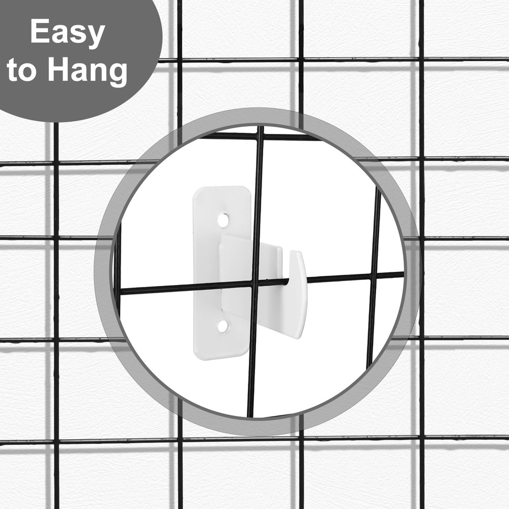 24 Pcs Gridwall Mount Brackets Metal Grid Wall Panel Brackets Display Hooks S...