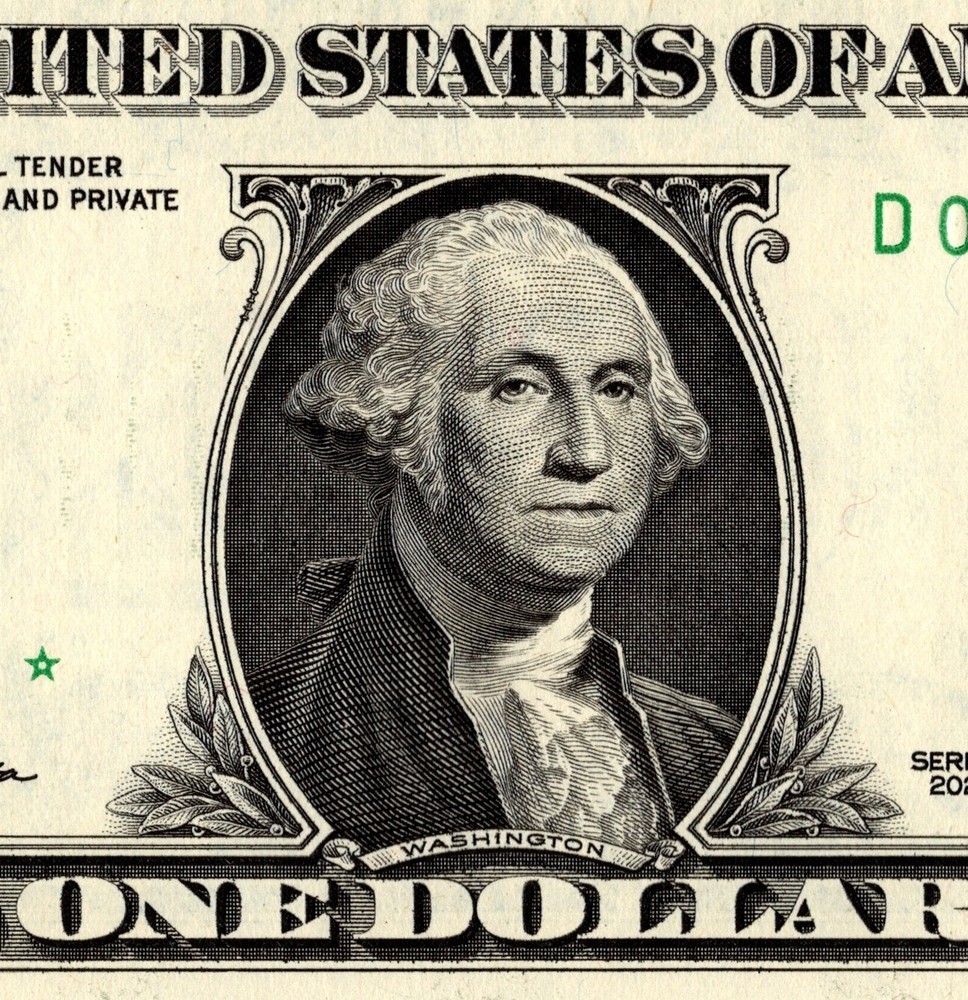 2021 D Star Note One Dollar Bill Regular Run Pack Note D02743744* UNC