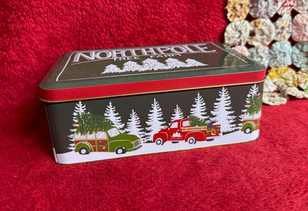 North Pole Tree Farm Decorative Tin