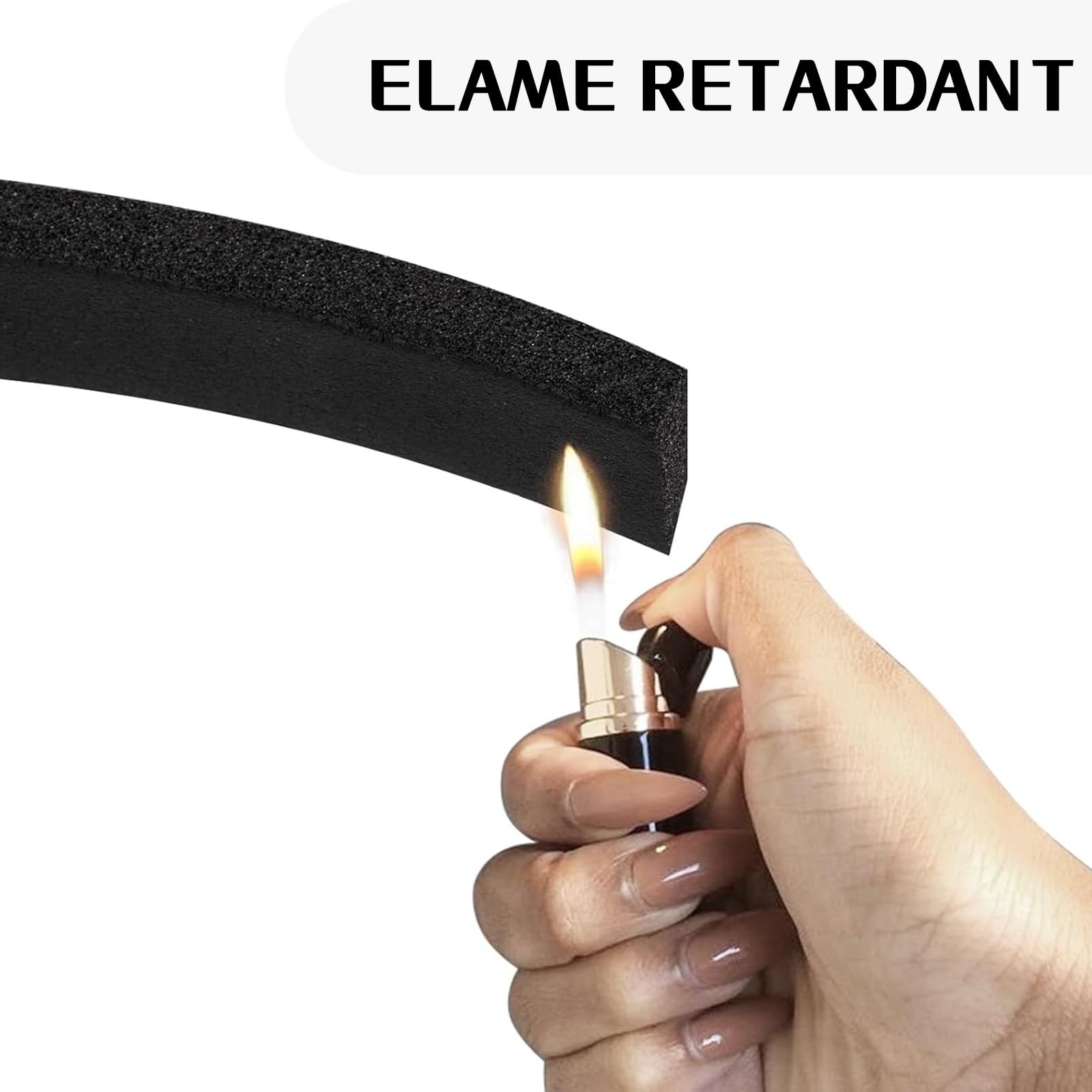 Foam Insulation Tape Self Adhesive, 1/2In X 1/4In X 33Ft Weather Stripping for D