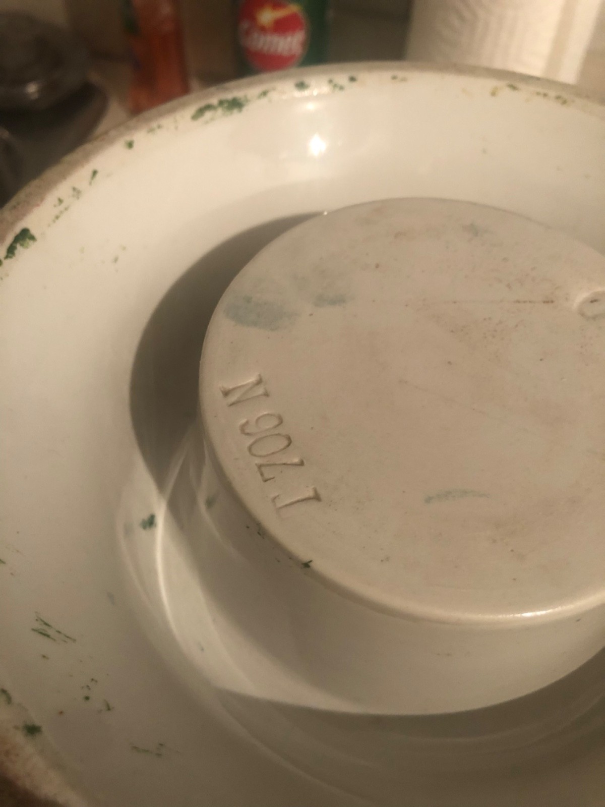 VINTAGE RARE c.1919 CERAMIC "HOWEL'S ORANGE-JULEP 5c" SODA FNT SYRUP DISPENSER