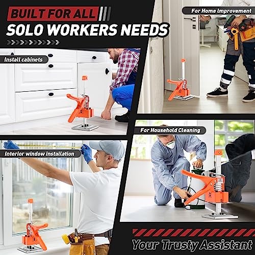 Labor Saving Arm Jack Handle 2 Pack, Construction Jack, Wall Tile Orange