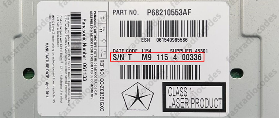 ✅DODGE GRAND CARAVAN CAR RADIO ANTI-THEFT UNLOCKING PIN CODE FAST & RELIABLE✅