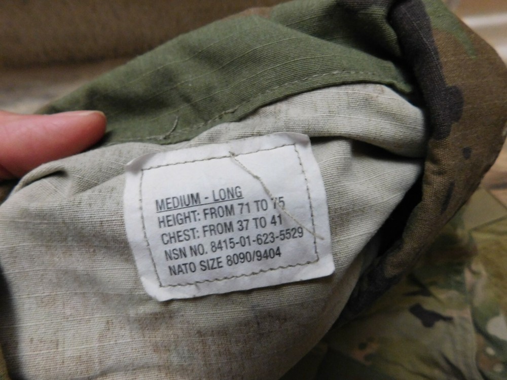 US ARMY OCP COAT SZ MEDIUM - LONG