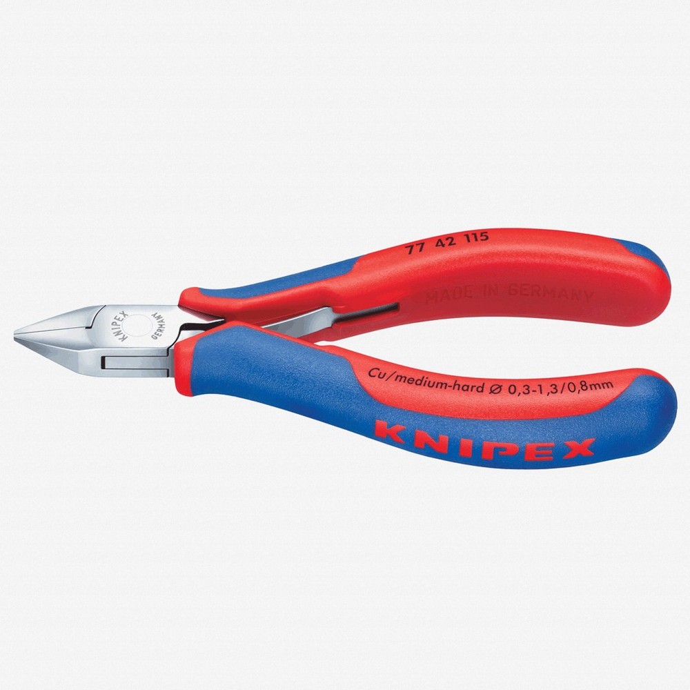 Knipex 5.1" Electronics Diagonal Cutters Pointed Head - MultiGrip