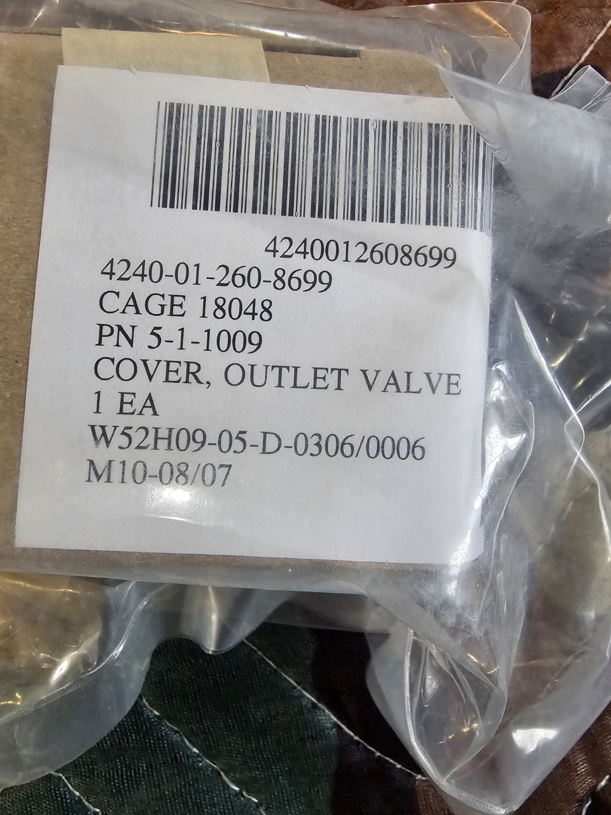 USGI M40 Gas Mask New Replacement Parts - Outlet Valve Cover - 4240-01-260-8699