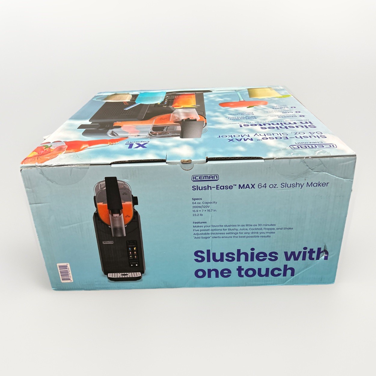 Iceman Slush-Ease Slushy Maker with Customizable Thickness, 64oz, Black