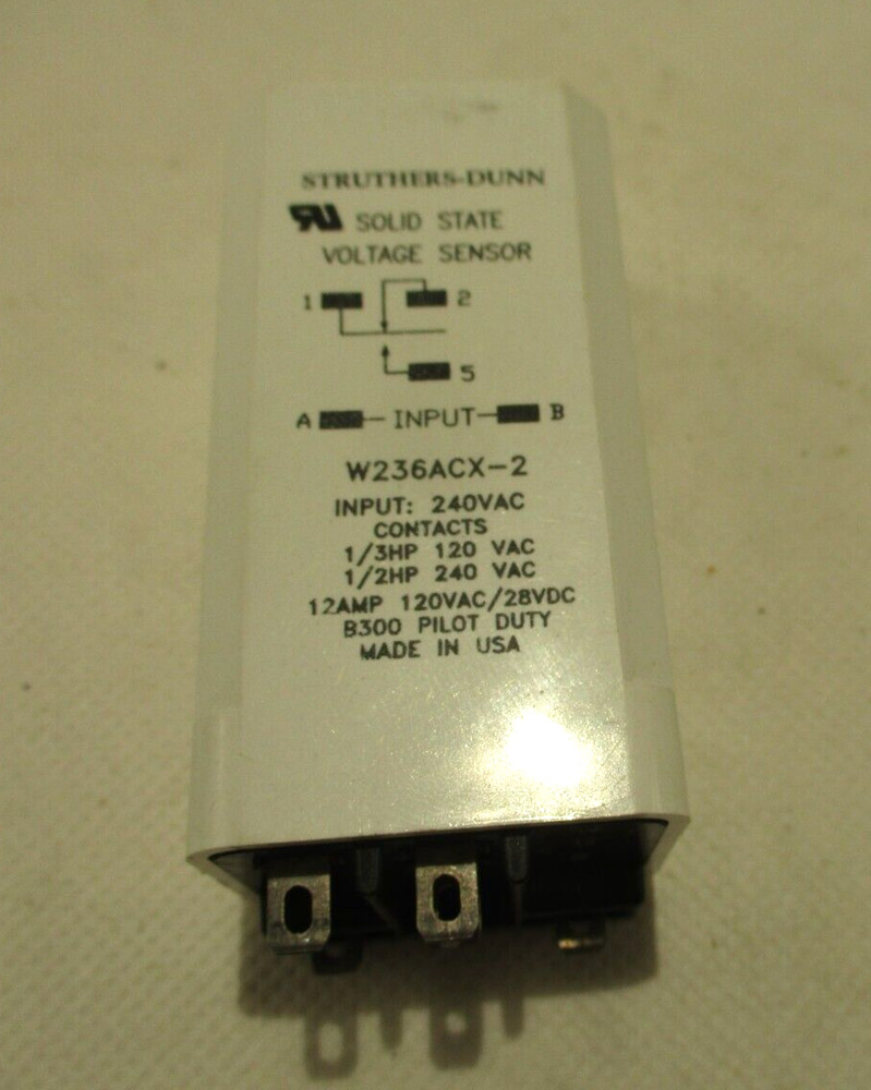 NEW STRUTHERS-DUNN W236ACX-2 SOLID STATE VOLTAGE SENSOR 240V-AC