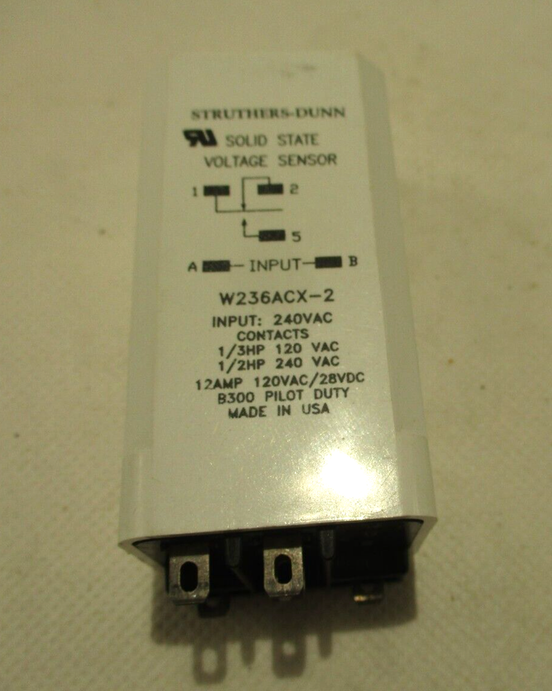 NEW STRUTHERS-DUNN W236ACX-2 SOLID STATE VOLTAGE SENSOR 240V-AC