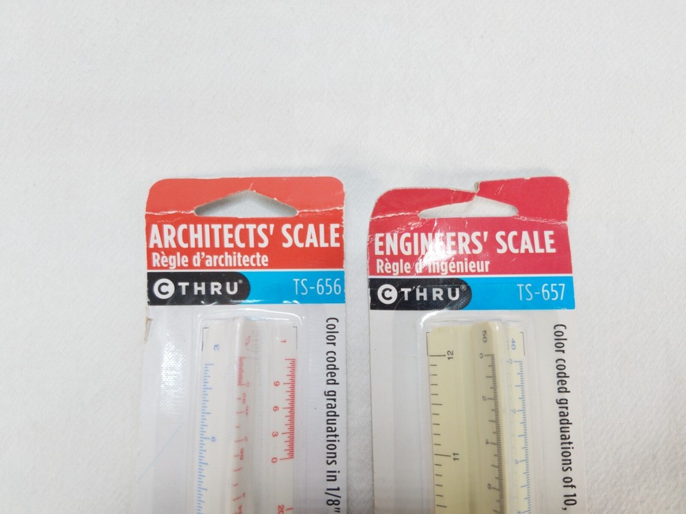 C-Thru TS-656/TS-657 Plastic Triangle Drafting Rulers