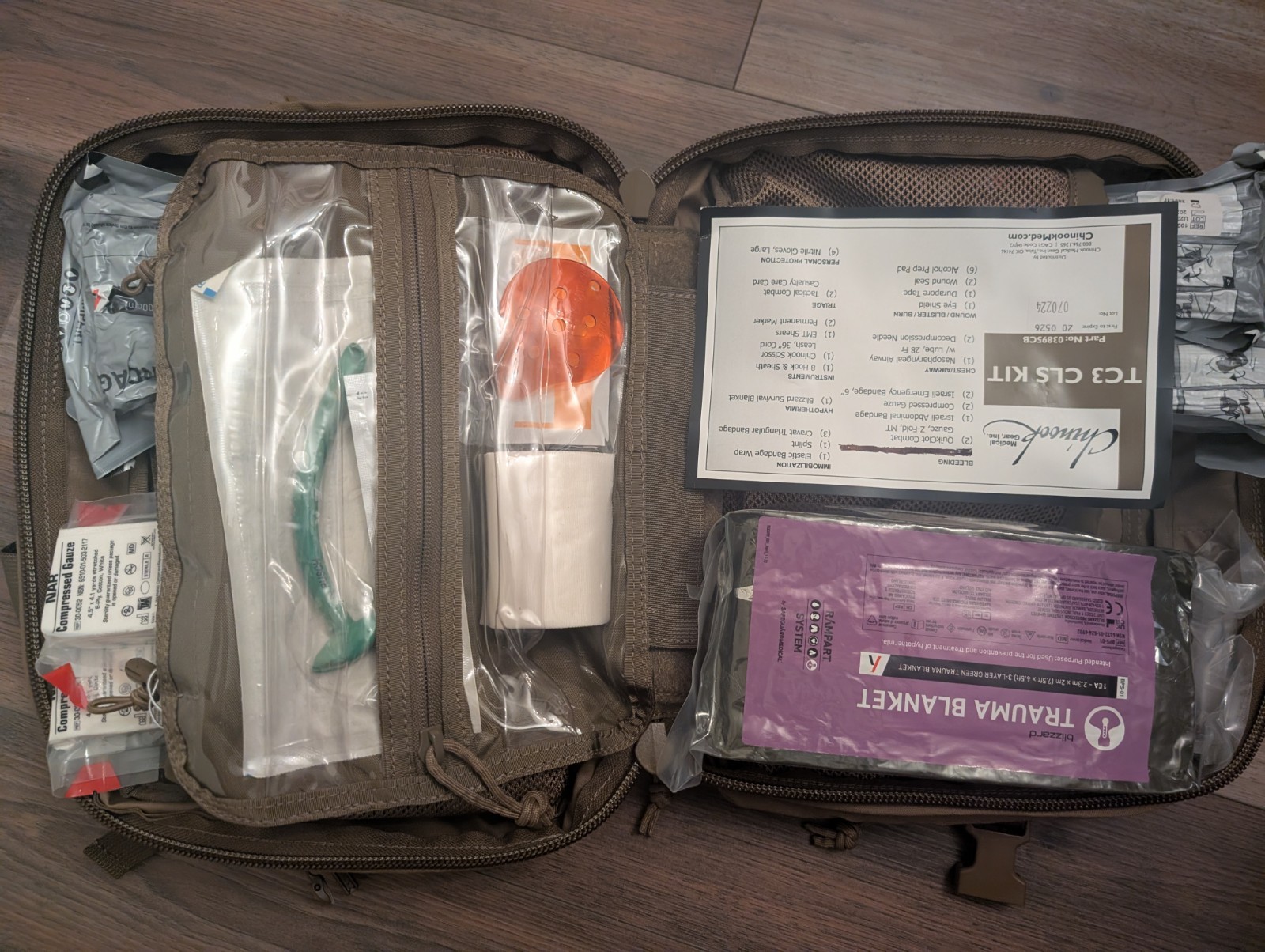 CHINOOK MEDICAL TC3 CLS KIT, brand New Fully Stocked With Hemostatic- COYOTE