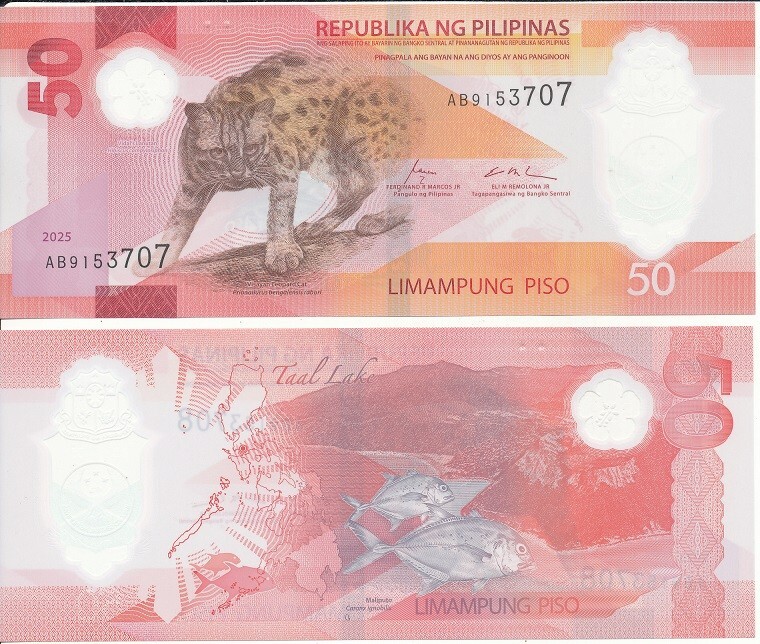 Philippines - 50 Piso 2025 UNC P. W237 - Polymer Lemberg-Zp
